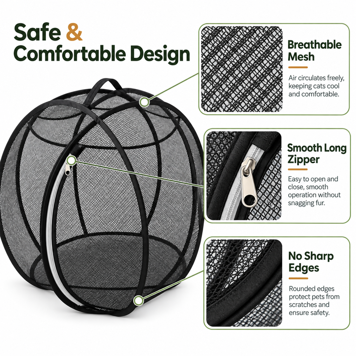 Pop-Up Mesh Cat Playpen